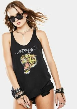Ed Hardy Tops Tiger Graphic Tank