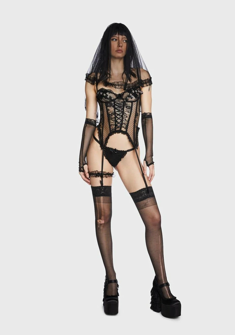 Brand new ✔️ Unholy Midnight Honeymoon 5-Piece Lingerie Set 👏 7 Unholy Midnight Honeymoon 5-Piece Lingerie Set