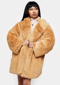 Elsie & Fred Lil Kim Luxury Super Faux Fur Coat Faux Fur Coats