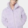 Buy ๐งจ Noize Outerwear Lavender Marina Faux Fur Puffer Jacket ๐ 1 Noize Outerwear Lavender Marina Faux Fur Puffer Jacket