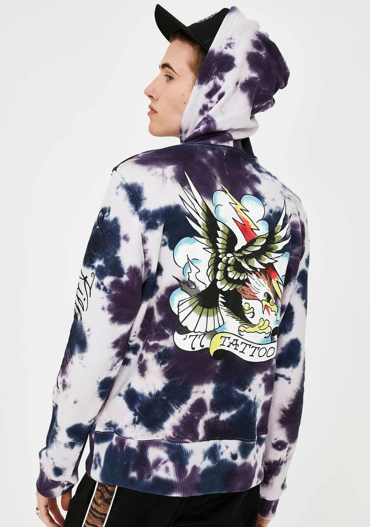 Best Pirce ๐ Ed Hardy Eagle Tie Dye Hoodie Tops ๐ฅฐ 3 Ed Hardy Eagle Tie Dye Hoodie Tops