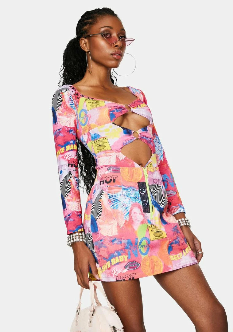 Buy 𧨠Elsie & Fred Empower Print Denim Mini π Skirt Bottoms π€© 4 Elsie & Fred Empower Print Denim Mini Skirt Bottoms