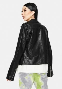 Top 10 ๐ Noize Outerwear Ivana Vegan Leather Moto Jacket ๐งจ 9 Noize Outerwear Ivana Vegan Leather Moto Jacket