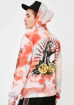 Best Sale 🧨 Ed Hardy Panther Roses Tie Dye Hoodie Outerwear ❤️ 11 Ed Hardy Panther Roses Tie Dye Hoodie Outerwear