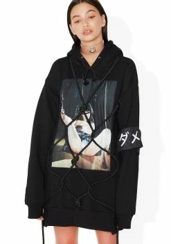 DAMAGE Tops Shibari Rope Hoodie