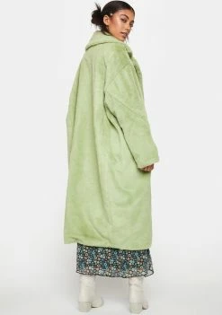 Buy 😍 Noize Outerwear Moss Estelle Faux Fur 🧥 Coat 🥰 9 Noize Outerwear Moss Estelle Faux Fur Coat