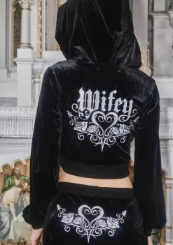 Unholy Wedding Unplanner Velour Hoodie
