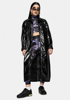 Noize Outerwear Hallie Vegan Leather Trench Coat