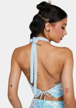 Flash Sale โญ Elsie & Fred Crop Halter Top Illicit Flower Sequin Handkerchief Halter Top ๐ 9 Elsie & Fred Crop Halter Top Illicit Flower Sequin Handkerchief Halter Top