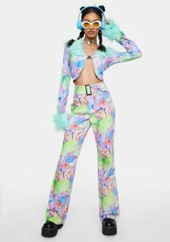 Elsie & Fred Trousers Metamorphosis Belted Bootcut Butterfly Jeans