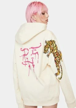 Outlet ๐ Ed Hardy Tops Ivory Fancy Tiger Hoodie ๐ฅ 9 Ed Hardy Tops Ivory Fancy Tiger Hoodie