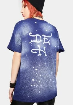 Budget 🔥 Ed Hardy Tops Navy Bleach Graphic Tee 👍 9 Ed Hardy Tops Navy Bleach Graphic Tee