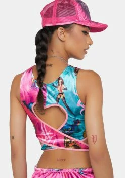 Best deal ✔️ DAMAGE Tops Heart 2 Way Crop Top 👏 10 DAMAGE Tops Heart 2 Way Crop Top