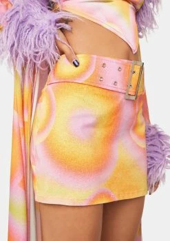 Elsie & Fred Albufeira Y2k Belted Mini Skirt