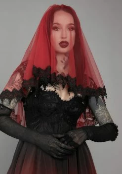 Unholy Sympathy For The Devil Lace Veil Headpieces