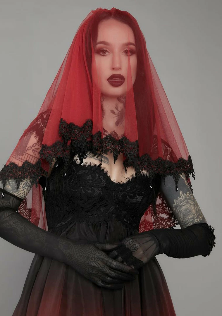 Coupon ๐งจ Unholy Sympathy For The Devil Lace Veil Headpieces ๐ 2 Unholy Sympathy For The Devil Lace Veil Headpieces
