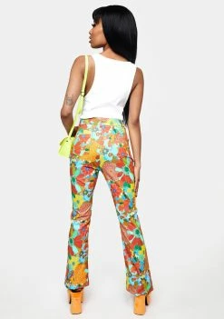 Buy ๐ Elsie & Fred Groove Jet Floral 70s Trousers โค๏ธ 9 Elsie & Fred Groove Jet Floral 70s Trousers