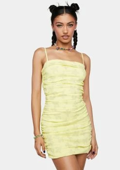 Elsie & Fred French Kiss Diamante Butterfly Ruched Cami Dress