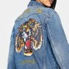 Cheap 😀 Ed Hardy NYC Tiger Denim Jacket Outerwear 🔔 2 Ed Hardy NYC Tiger Denim Jacket Outerwear