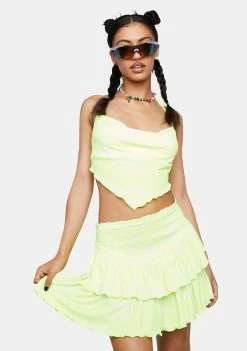 Elsie & Fred Flipper Layered Ruffle Mini Skirt