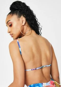 Elsie & Fred Neverending Story Backless Silky Crop Top