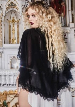 Unholy Sheer Kimono Souls Of Eternity Lace Shawl