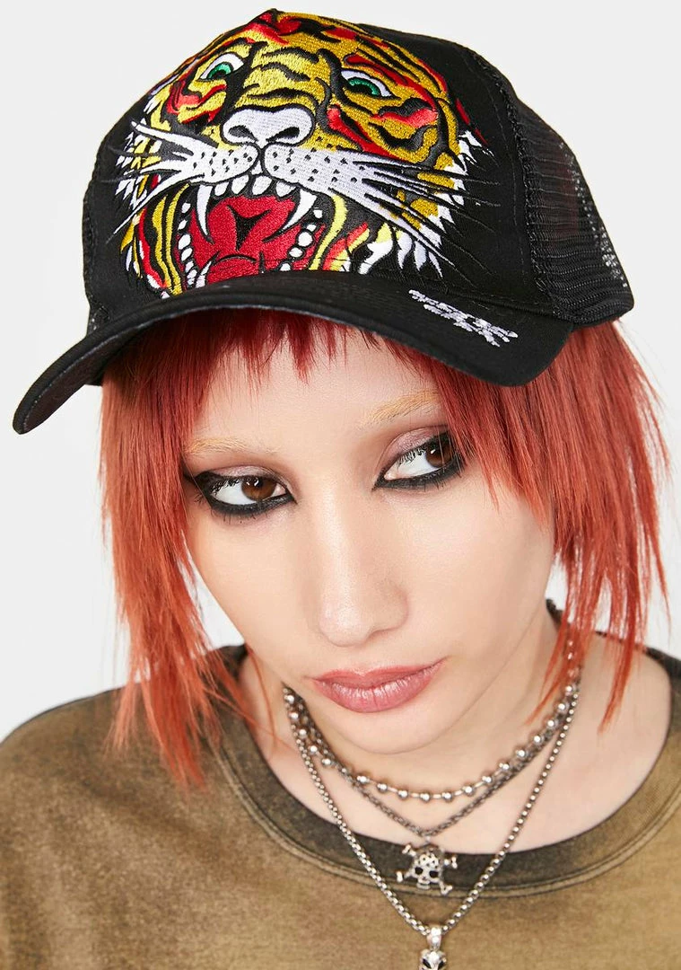 Flash Sale ๐ Ed Hardy Hats Tiger Trucker Hat ๐งจ 3 Ed Hardy Hats Tiger Trucker Hat