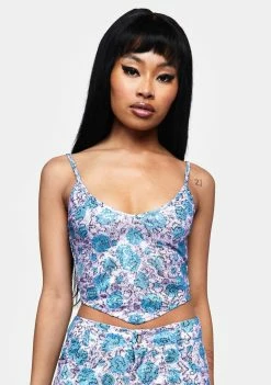 Elsie & Fred Tops Wild Rose Handkerchief Crop Top