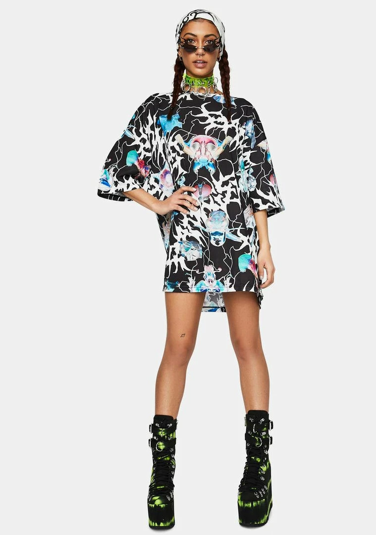 Coupon ๐ DAMAGE Black Abstract Tee ๐ 5 DAMAGE Black Abstract Tee