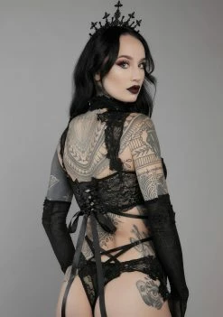 Best Pirce ๐ Unholy Twilight Kisses 3-Piece Lingerie Set Bondage โญ 9 Unholy Twilight Kisses 3-Piece Lingerie Set Bondage