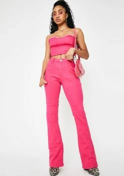 New π Elsie & Fred Bottoms Marissa Hot Pink Bootcut π Jeans β 8 Elsie & Fred Bottoms Marissa Hot Pink Bootcut Jeans