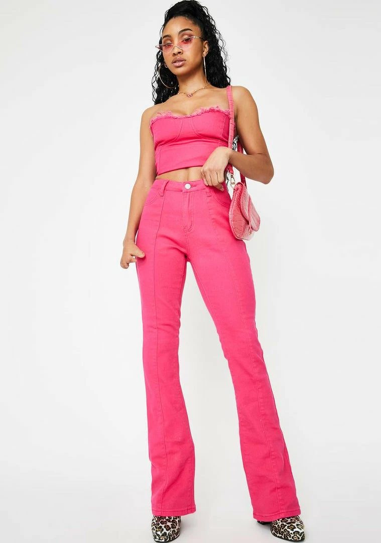 New π Elsie & Fred Bottoms Marissa Hot Pink Bootcut π Jeans β 5 Elsie & Fred Bottoms Marissa Hot Pink Bootcut Jeans