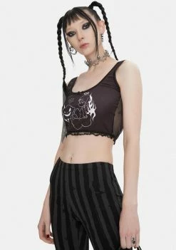 DAMAGE Tops X Yenta Yen Angel Crop Top