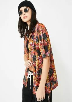 Ed Hardy Fire Panther Button Up Shirt