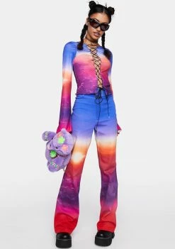 Elsie & Fred Twilight Belted Bootcut Jeans Trousers