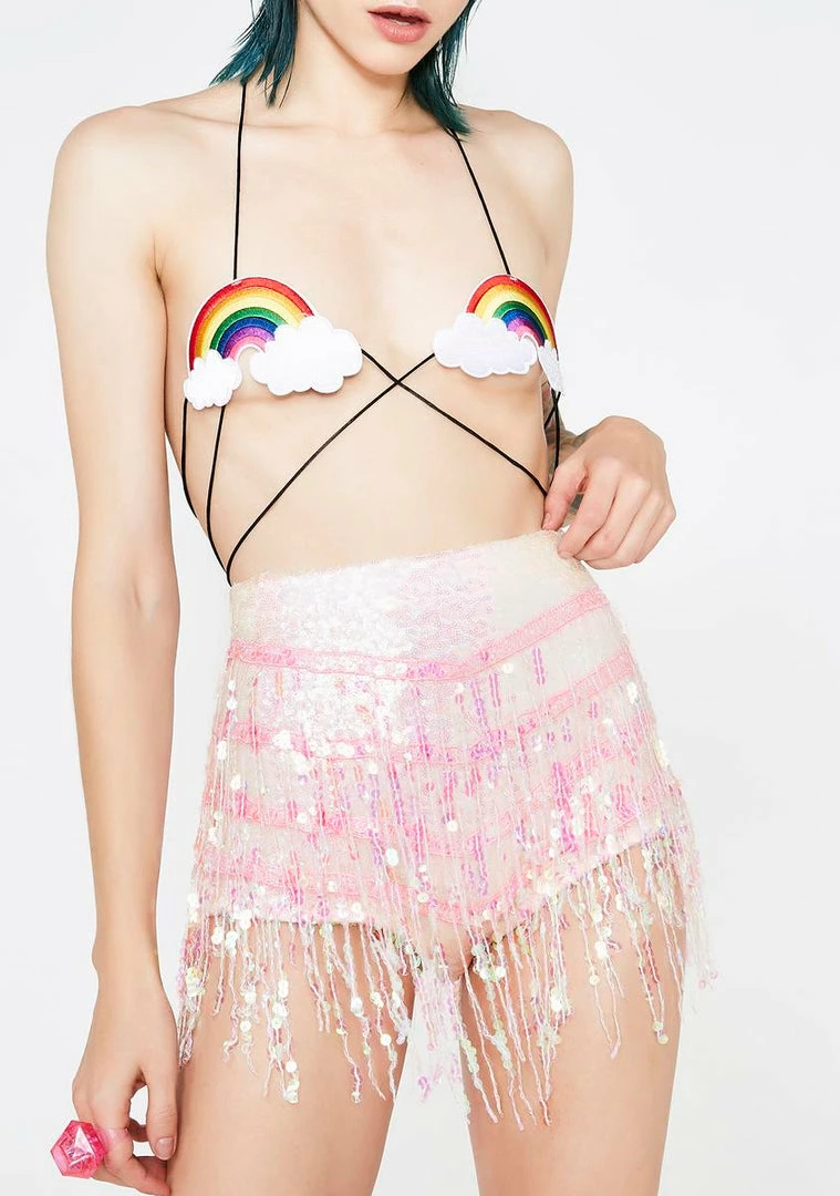 Budget π Elsie & Fred Iridescent La Bamba Hot Pants Bottoms π 5 Elsie & Fred Iridescent La Bamba Hot Pants Bottoms