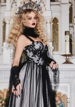 Promo โ๏ธ Unholy Dark As Night Tulle Maxi ๐ Dress โ 9 Unholy Dark As Night Tulle Maxi Dress