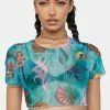 Outlet ๐ DAMAGE Mesh Crop Top Sheer Crop Top ๐งจ 1 DAMAGE Mesh Crop Top Sheer Crop Top