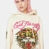 Outlet ๐ Ed Hardy Tops Ivory Fancy Tiger Hoodie ๐ฅ 2 Ed Hardy Tops Ivory Fancy Tiger Hoodie