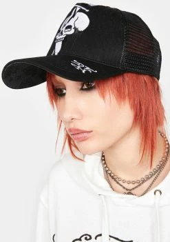 Ed Hardy Hats Skull Trucker Hat