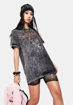 Ed Hardy Panther Snake Graphic Tee Tops