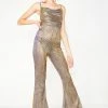 Elsie & Fred Baby Jane Gold Flare Jumpsuit Jumpsuits & Rompers