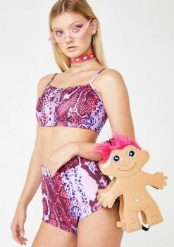 Elsie & Fred Rodeo Pink Snakeskin Hot Shorts