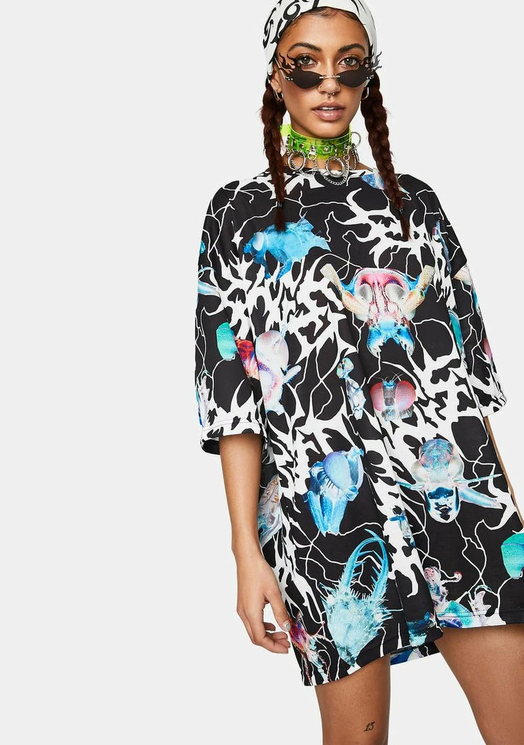 Coupon ๐ DAMAGE Black Abstract Tee ๐ 4 DAMAGE Black Abstract Tee