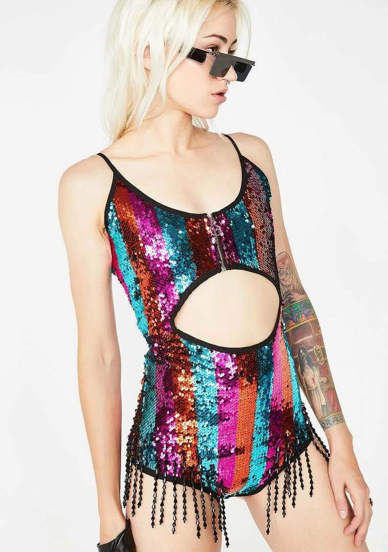 Cheapest 🤩 Elsie & Fred Poison Paradise Sequin Playsuit Jumpsuits & Rompers 🥰 4 Elsie & Fred Poison Paradise Sequin Playsuit Jumpsuits & Rompers