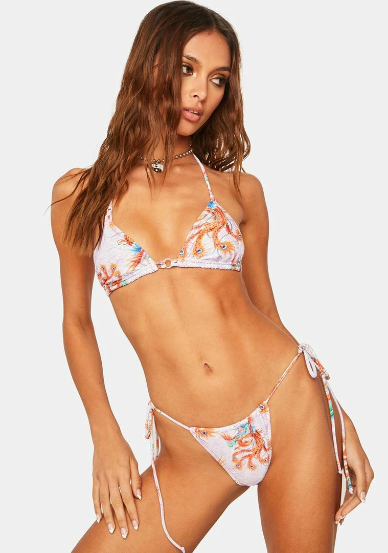 Cheap โญ Ed Hardy Swim Graphic Print ๐ Bikini Set โ๏ธ 3 Ed Hardy Swim Graphic Print Bikini Set