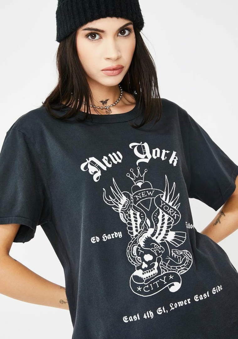 Cheapest β Ed Hardy New York Archive Graphic Tee Tops π 7 Ed Hardy New York Archive Graphic Tee Tops