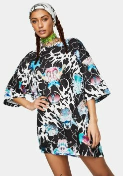 DAMAGE Black Abstract Tee