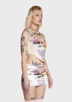 Outlet ๐งจ Elsie & Fred Renaissance Cherub Print Satin Corset Top ๐ฅฐ 10 Elsie & Fred Renaissance Cherub Print Satin Corset Top