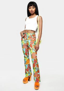 Buy ๐ Elsie & Fred Groove Jet Floral 70s Trousers โค๏ธ 7 Elsie & Fred Groove Jet Floral 70s Trousers